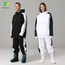 2021 Latest Customized Waterproof High Collar Two Piece 8000mm Ski Jackets Ski Wear Suits Mens Women